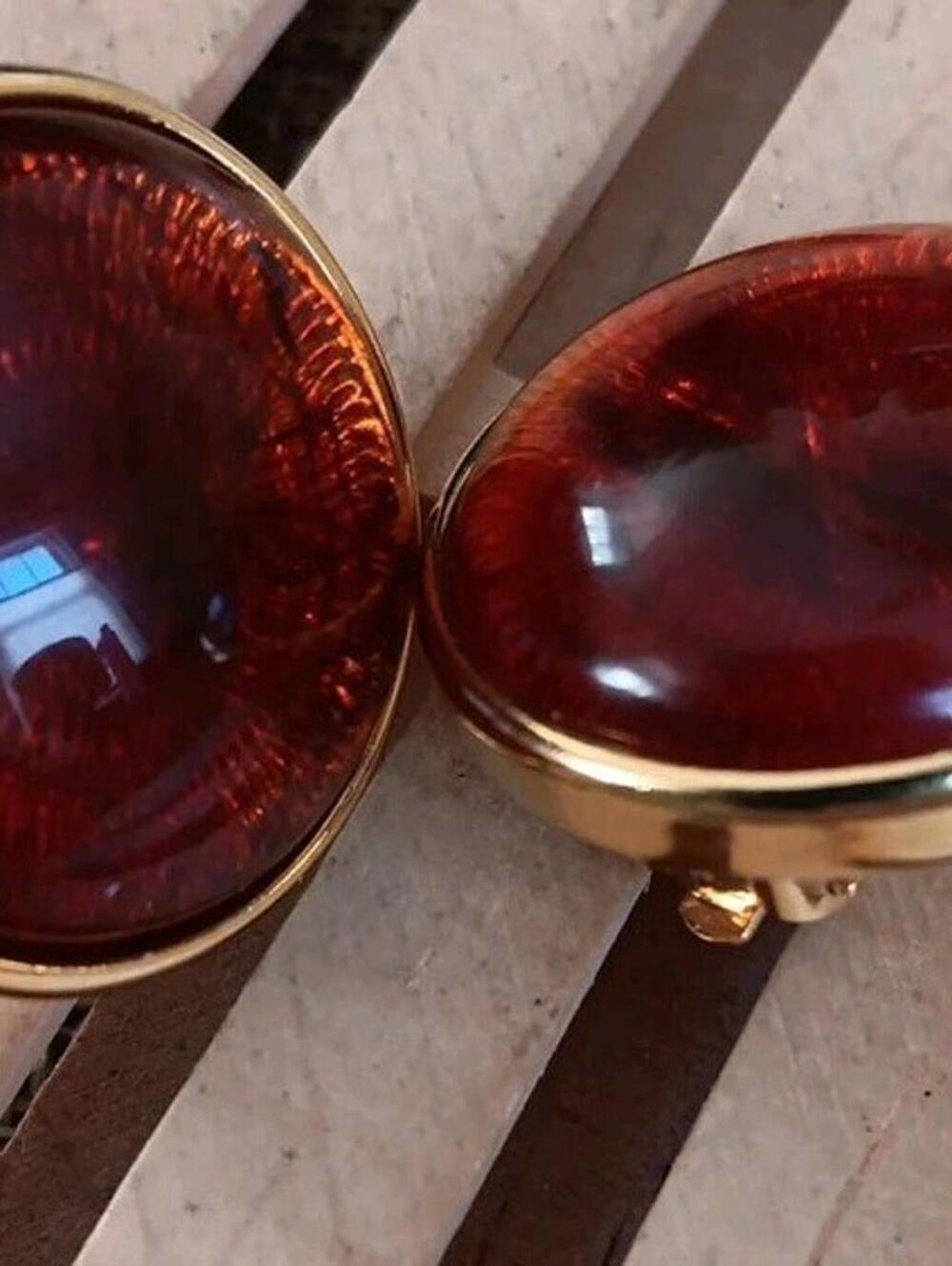 Joan Rivers Classic Collection Amber Round Clip On Earrings